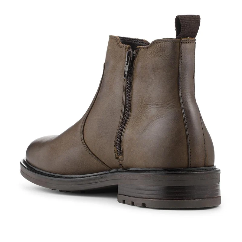 Feltham Heeled Leather Chelsea Boots - FELTHAM / 328 081 - Khaki