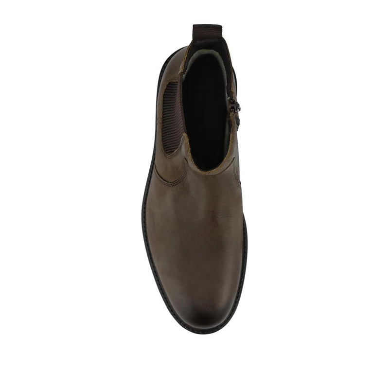 Feltham Heeled Leather Chelsea Boots - FELTHAM / 328 081 - Khaki
