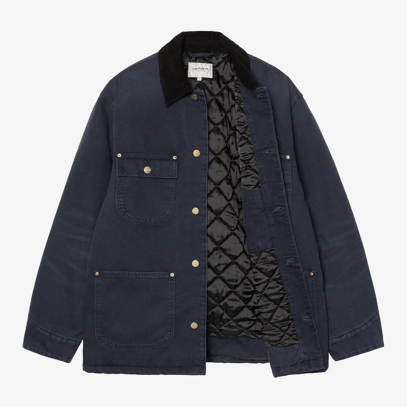 Carhartt WIP Herren OG Chore Manteljacke | Dunkles Marineblau/Schwarzer Stein-Canvas