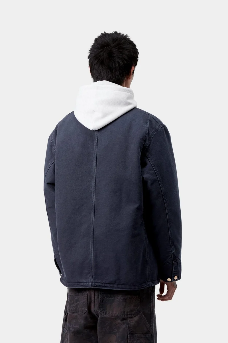 Carhartt WIP Herren OG Chore Manteljacke | Dunkles Marineblau/Schwarzer Stein-Canvas