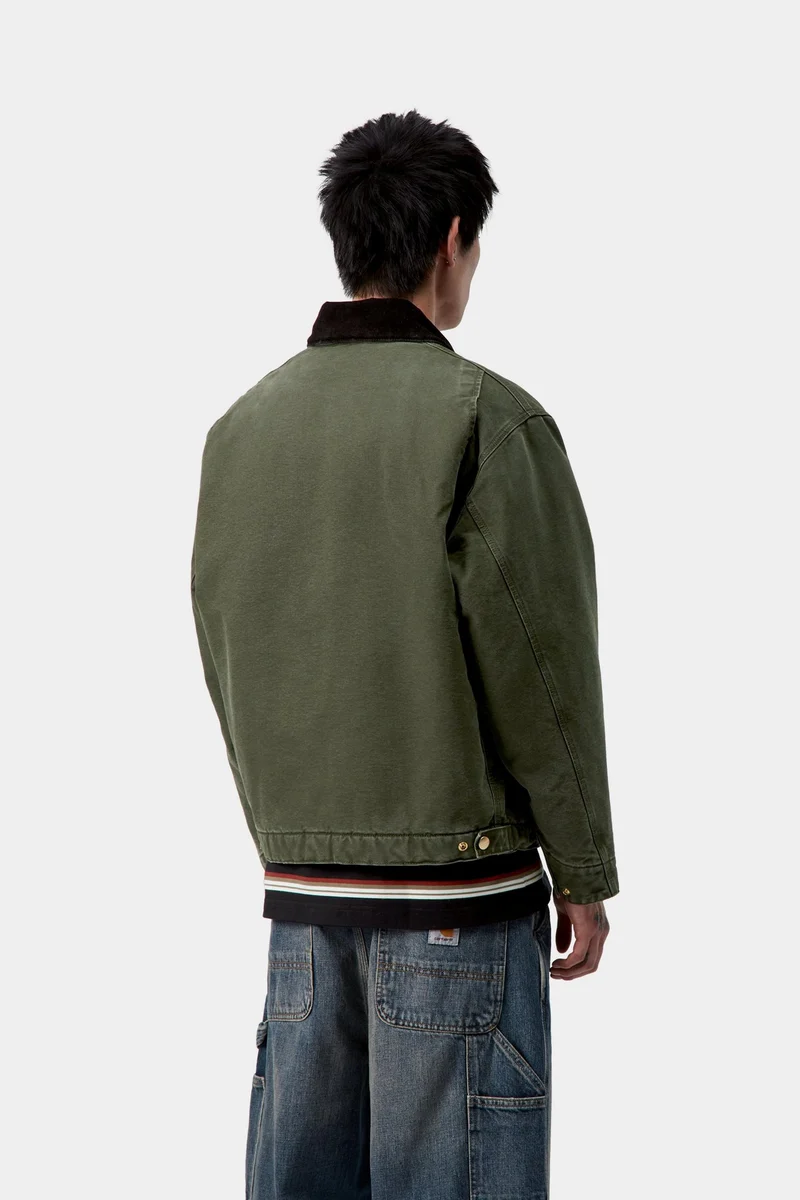 Carhartt WIP Herren OG Detroit Jacke | Olivgrün / Schwarzer Canvas