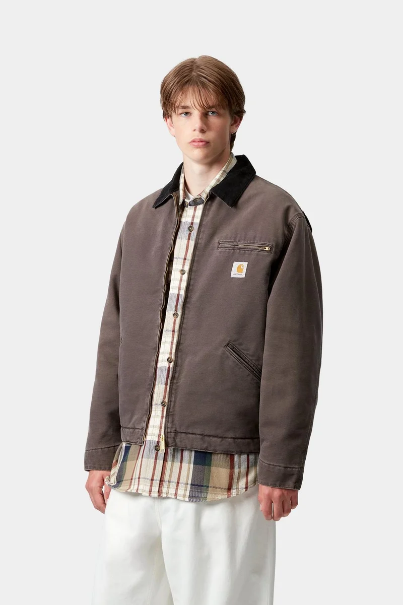 Carhartt WIP Herren OG Detroit Jacke | Tobacco / Black Stone Canvas