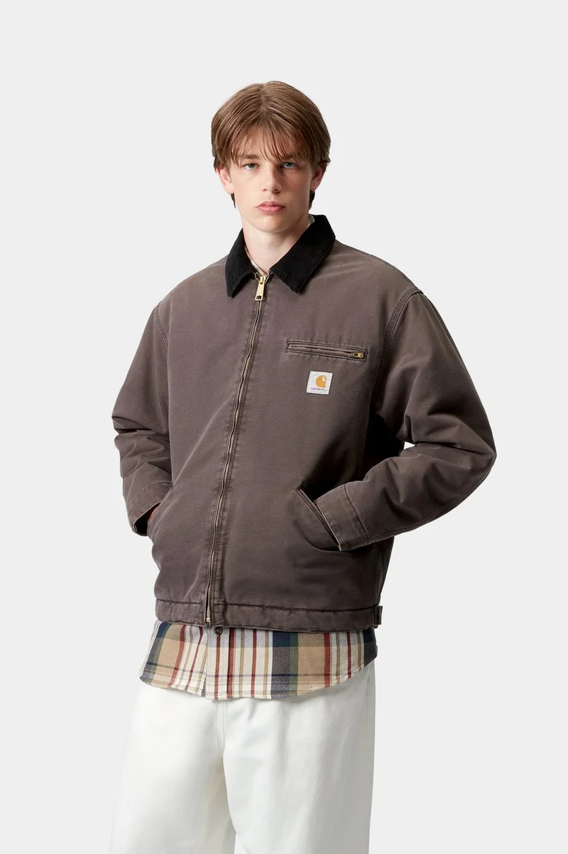 Carhartt WIP Herren OG Detroit Jacke | Tobacco / Black Stone Canvas