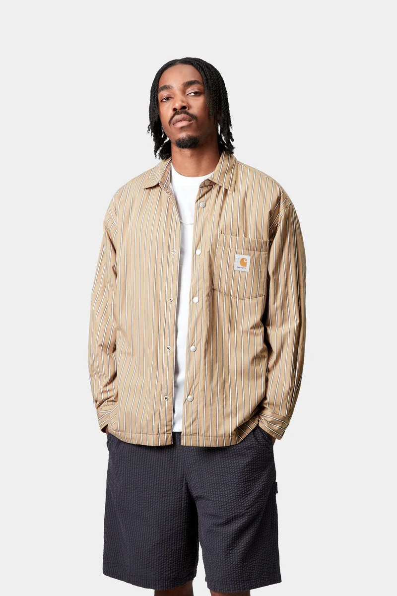 Carhartt WIP Herren Grimsby Hemdjacke | Dusty Hamilton Brown