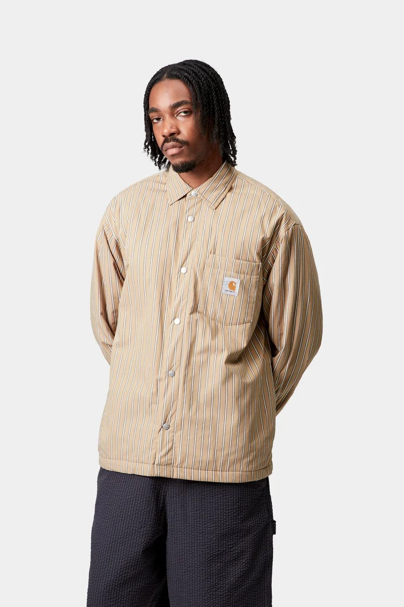 Carhartt WIP Herren Grimsby Hemdjacke | Dusty Hamilton Brown