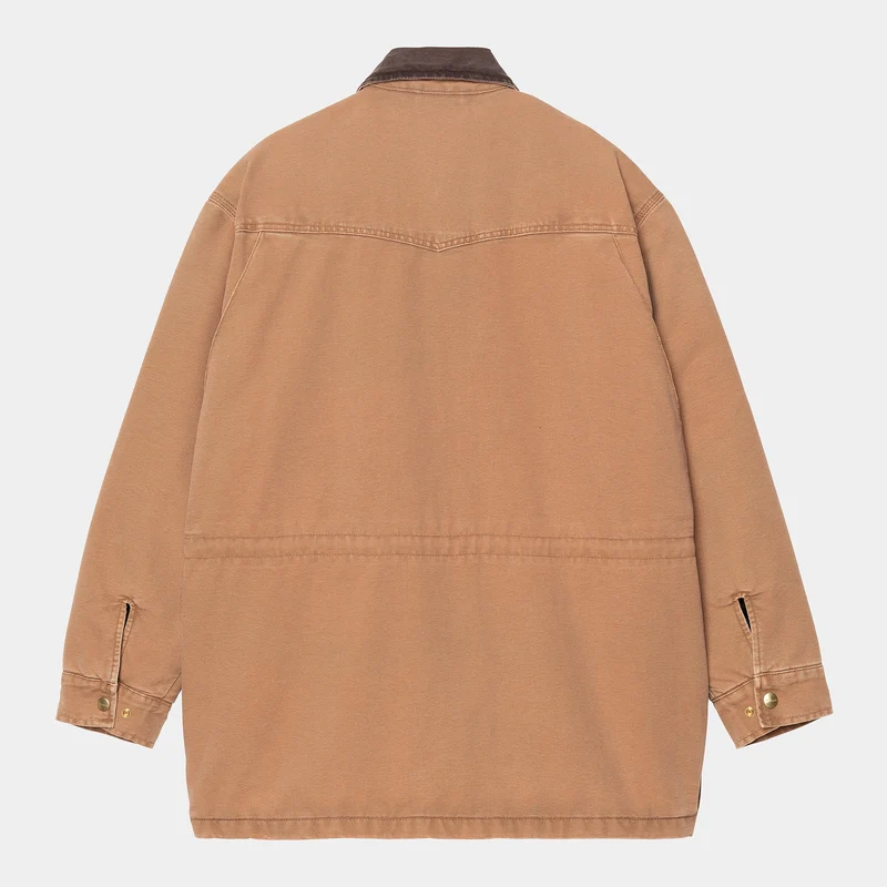 Carhartt WIP Herren OG Santa Fe Manteljacke – Hamilton Brown / Tobacco Stone Canvas