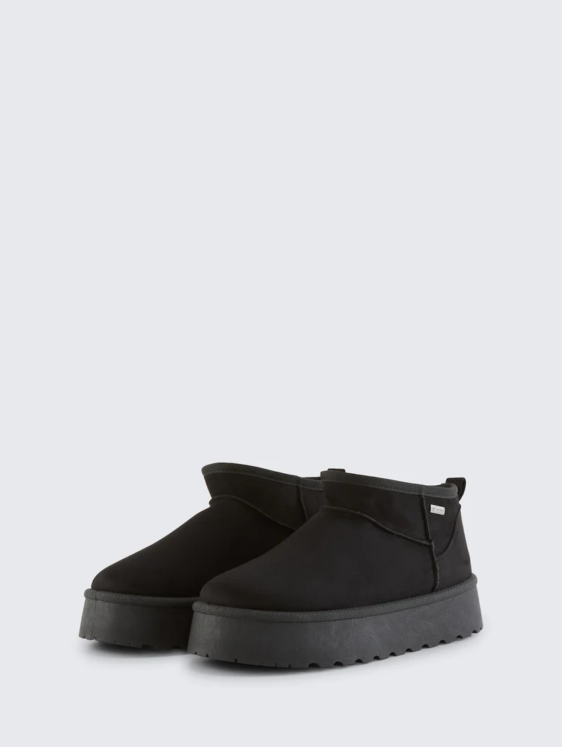 Tom Tailor Damen Slip-On Plateau-Stiefelette | Schwarz