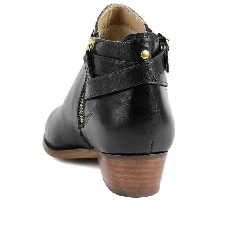 Fairlop Leather Heeled Ankle Boots - FAIRLOP / 324 289 - Black
