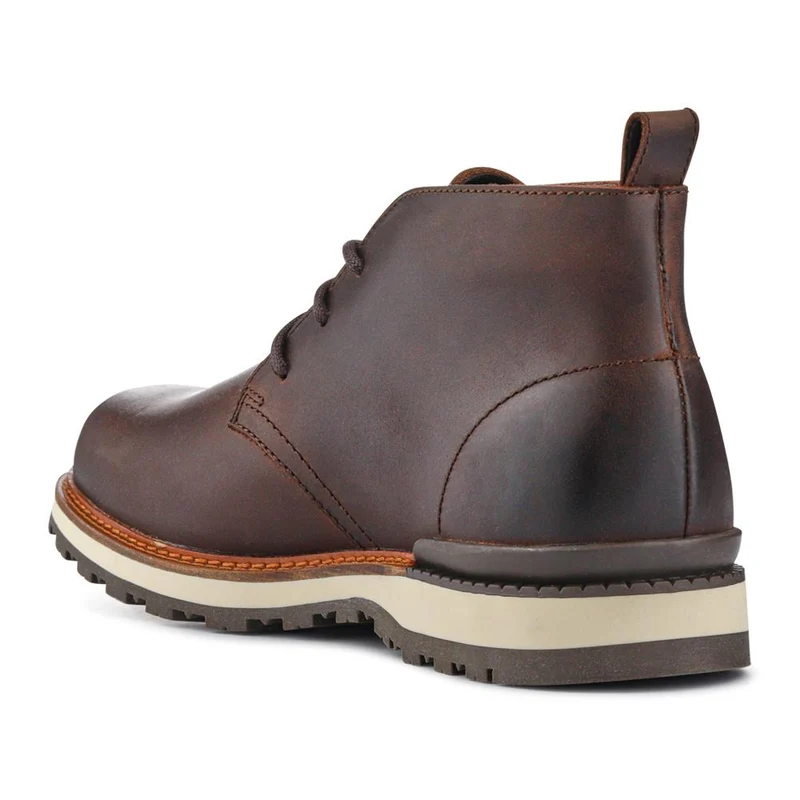 Darrel Grippy Leather Ankle Boots - DARRELL / 328 078 - Brown