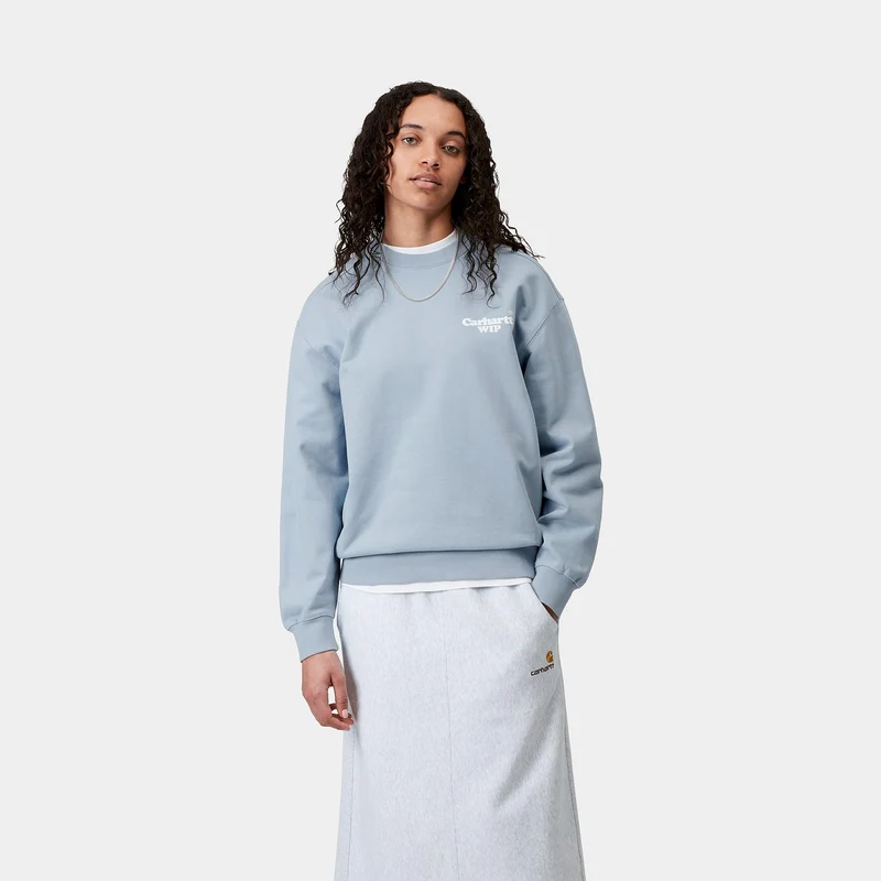 Carhartt WIP Damen Sweat-Top mit Knöpfen | Frosted Blue