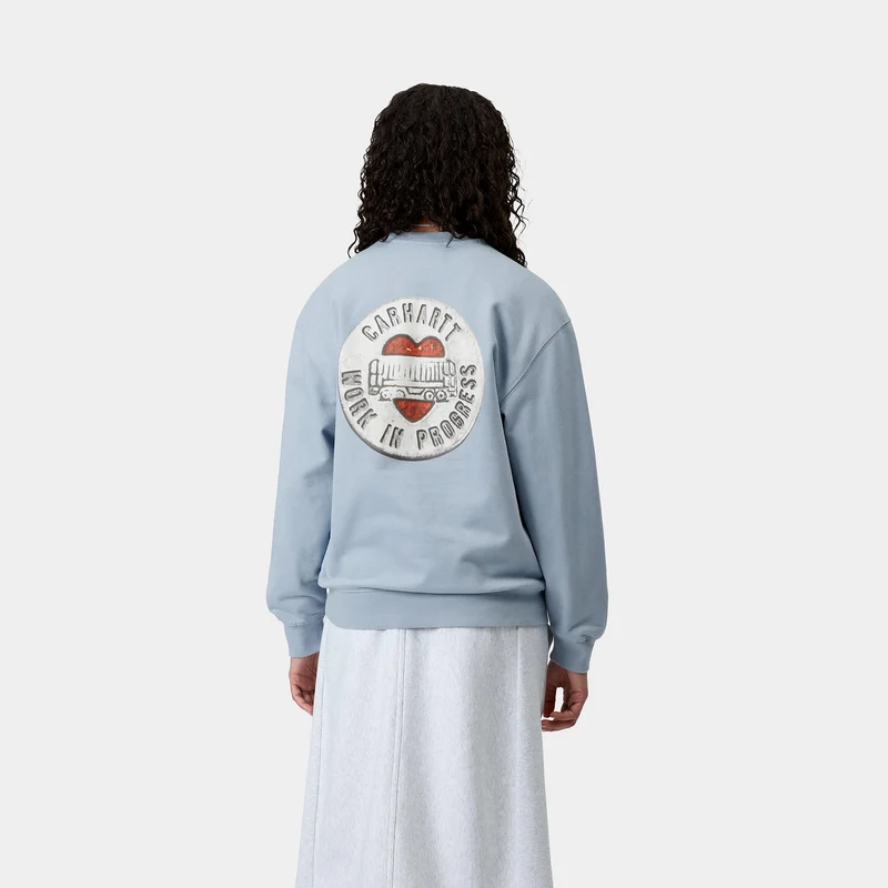 Carhartt WIP Damen Sweat-Top mit Knöpfen | Frosted Blue