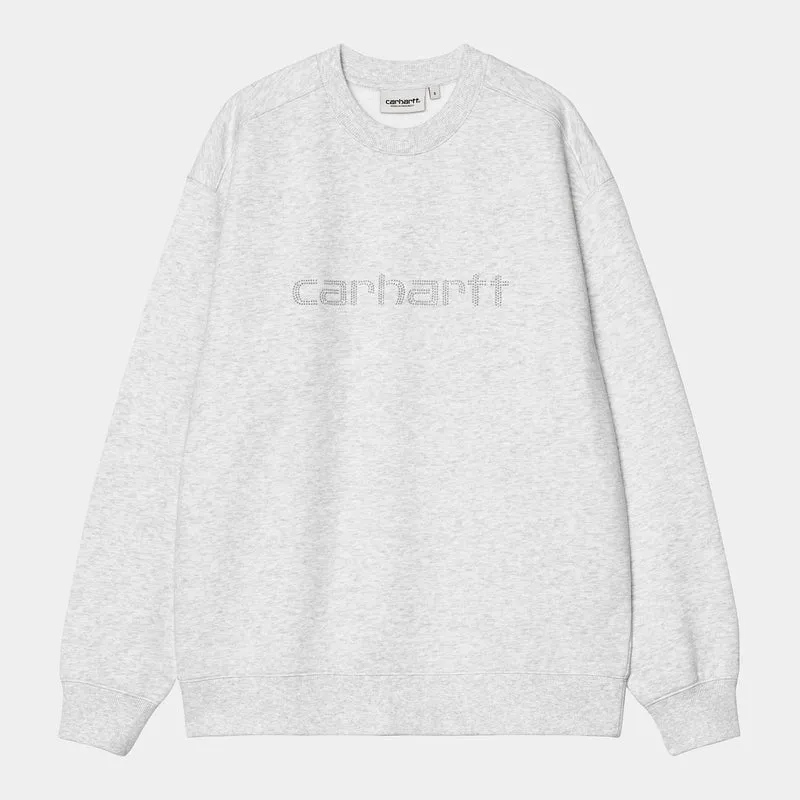 Carhartt WIP Womens Rivet Script Sweat Top | Ash Heather