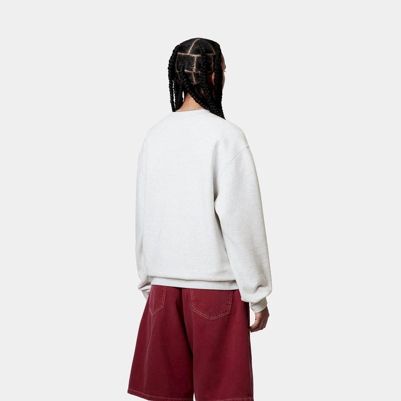 Carhartt WIP Womens Rivet Script Sweat Top | Ash Heather