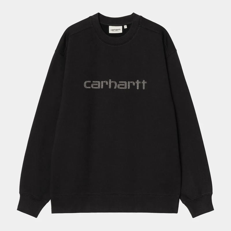Carhartt WIP Damen Rivet Script Sweat Top | Schwarz