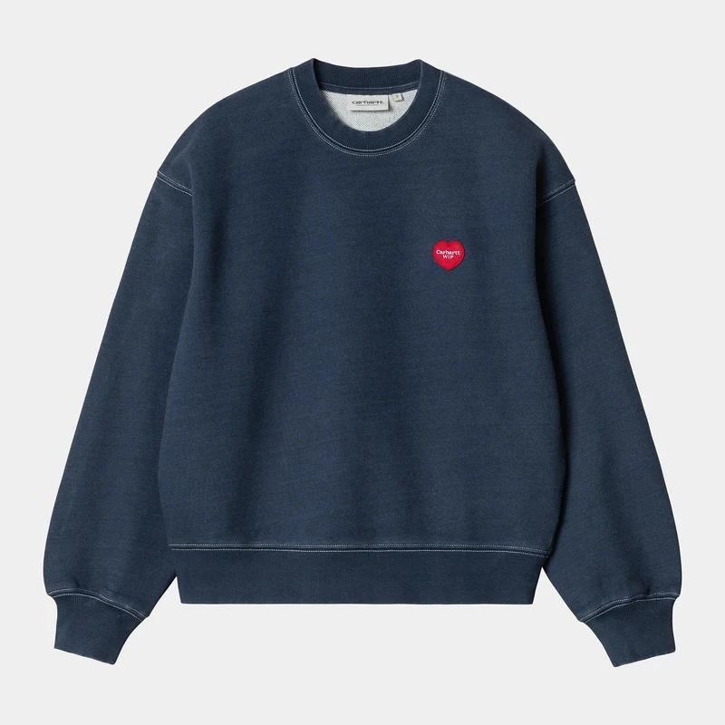 Carhartt WIP Damen Ingo Sweat Top | Dunkelblaues Stückgefärbtes
