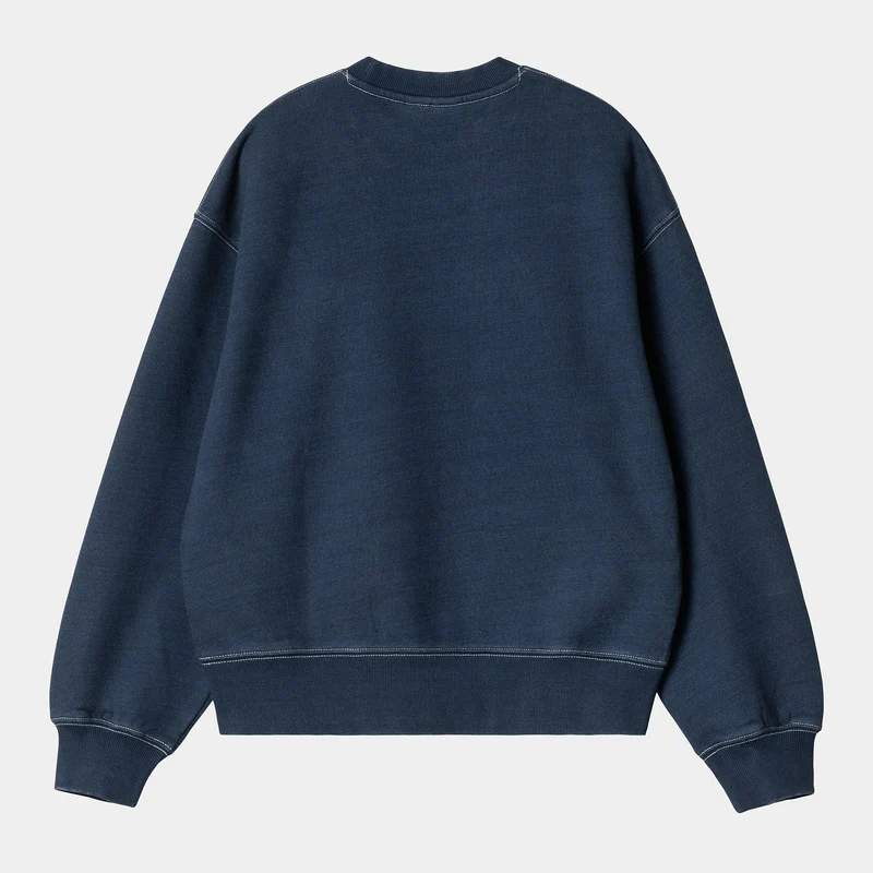 Carhartt WIP Damen Ingo Sweat Top | Dunkelblaues Stückgefärbtes