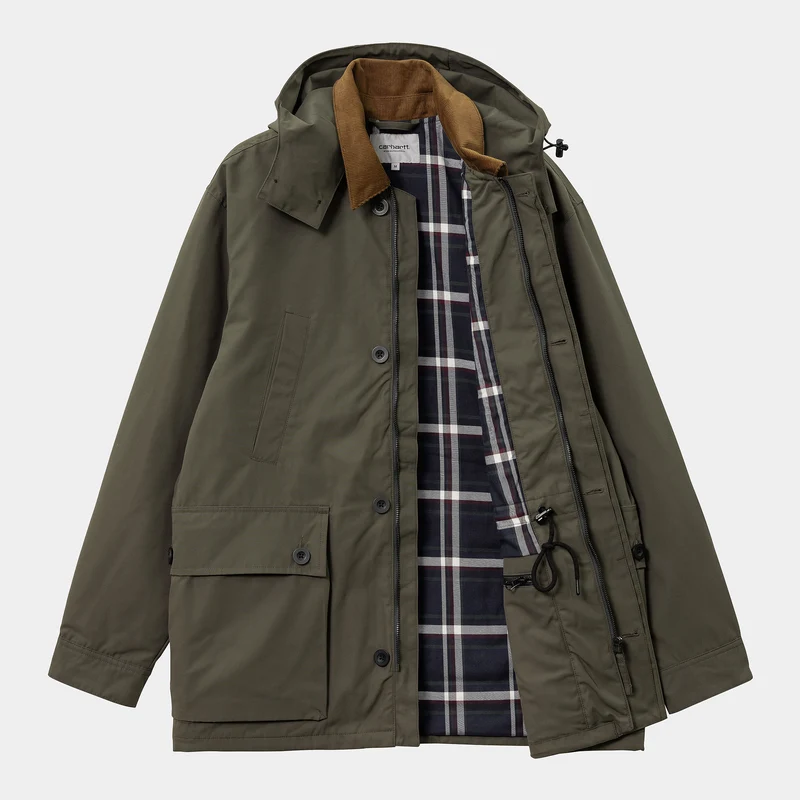 Carhartt WIP Herren Bryce Jacke - Zypresse / Hamilton Braun