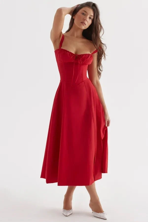 Carmen | Bequemes Bustier-Sommerkleid mit Blumendruck