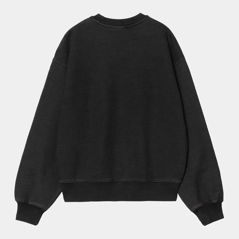 Carhartt WIP Damen Ingo Sweat Top | Schwarzes Stückgefärbtes