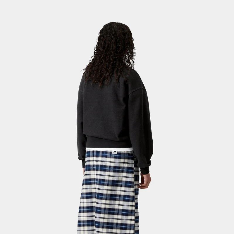 Carhartt WIP Damen Ingo Sweat Top | Schwarzes Stückgefärbtes