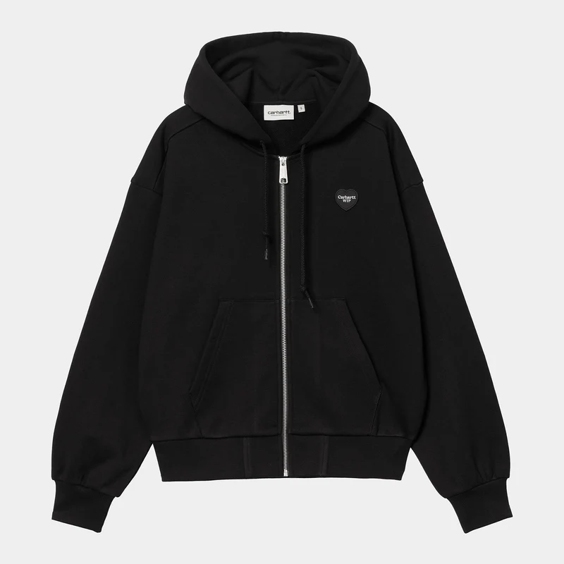 Carhartt WIP Damen Heart II Hartt Hoodie | Schwarz