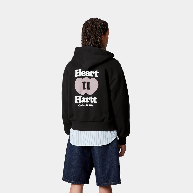Carhartt WIP Damen Heart II Hartt Hoodie | Schwarz