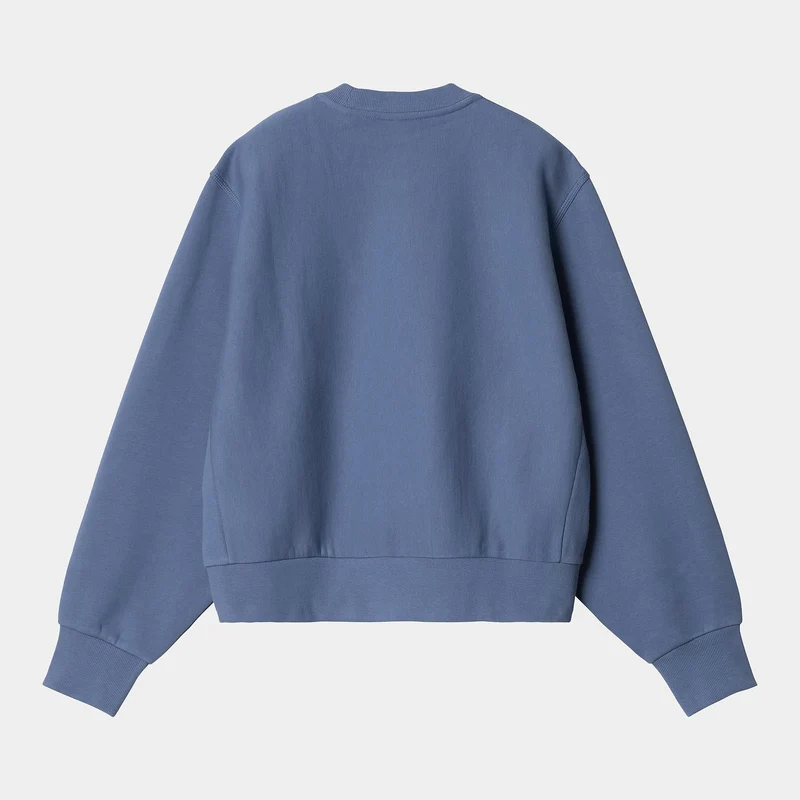 Carhartt WIP Frauen American Script Sweatshirt | Blaue Iris