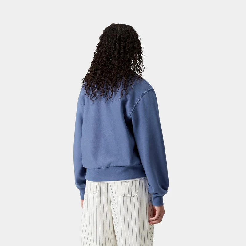 Carhartt WIP Frauen American Script Sweatshirt | Blaue Iris