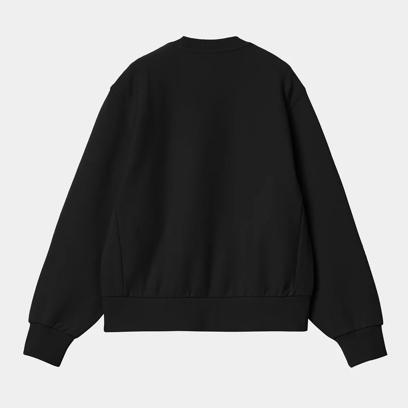 Carhartt WIP Frauen American Script Sweatshirt | Schwarz