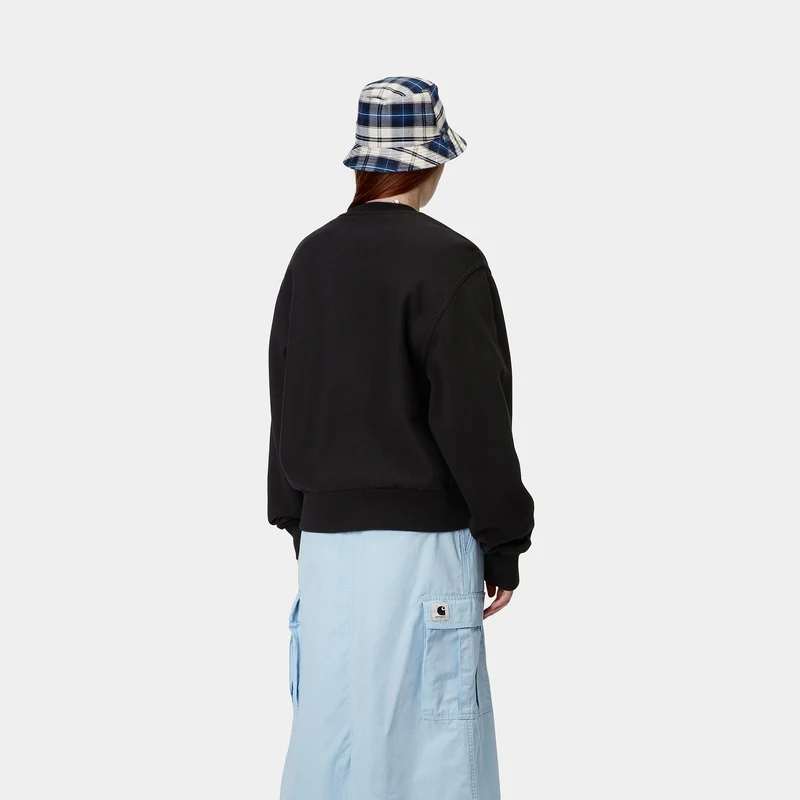 Carhartt WIP Frauen American Script Sweatshirt | Schwarz