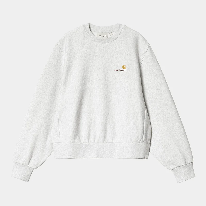 Carhartt WIP Frauen American Script Sweatshirt | Aschgrau meliert