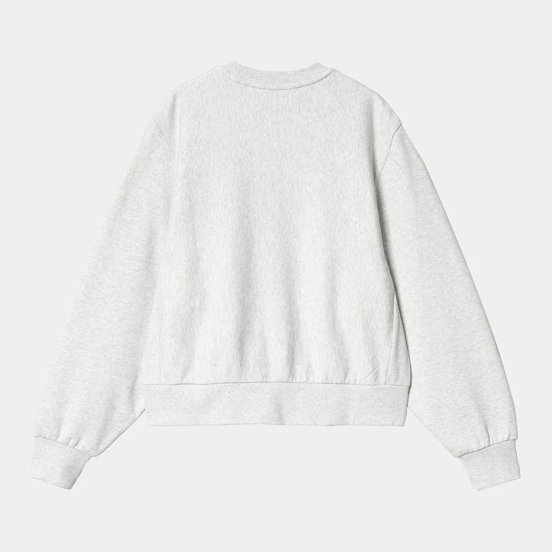 Carhartt WIP Frauen American Script Sweatshirt | Aschgrau meliert
