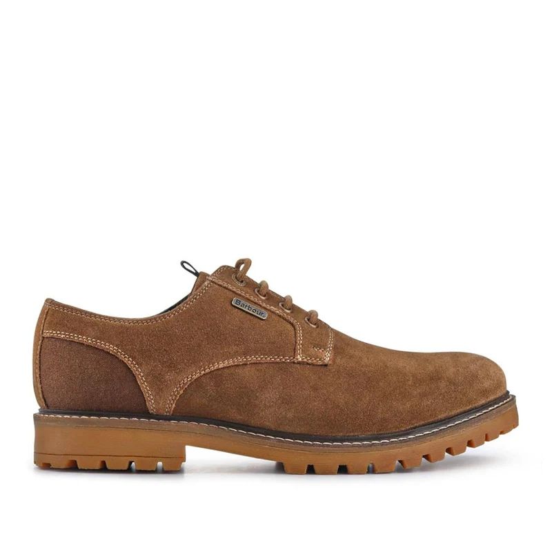 Sandstone Leather Lace-Up Shoes - BARBR38503 / 324 445 - Taupe Suede