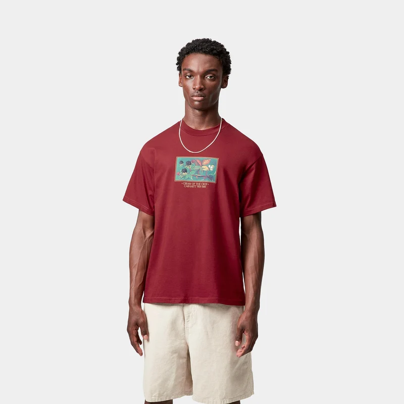 Carhartt WIP Herren Cream of the Crop T-Shirt | Scharlachrot