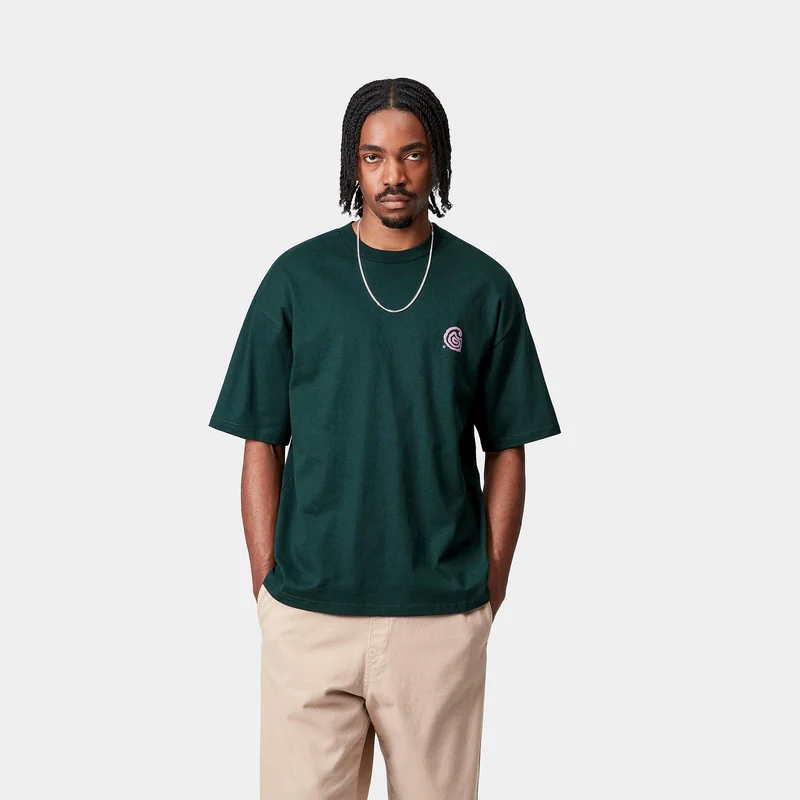 Carhartt WIP Herren Helix T-Shirt | Tiefe Lagune