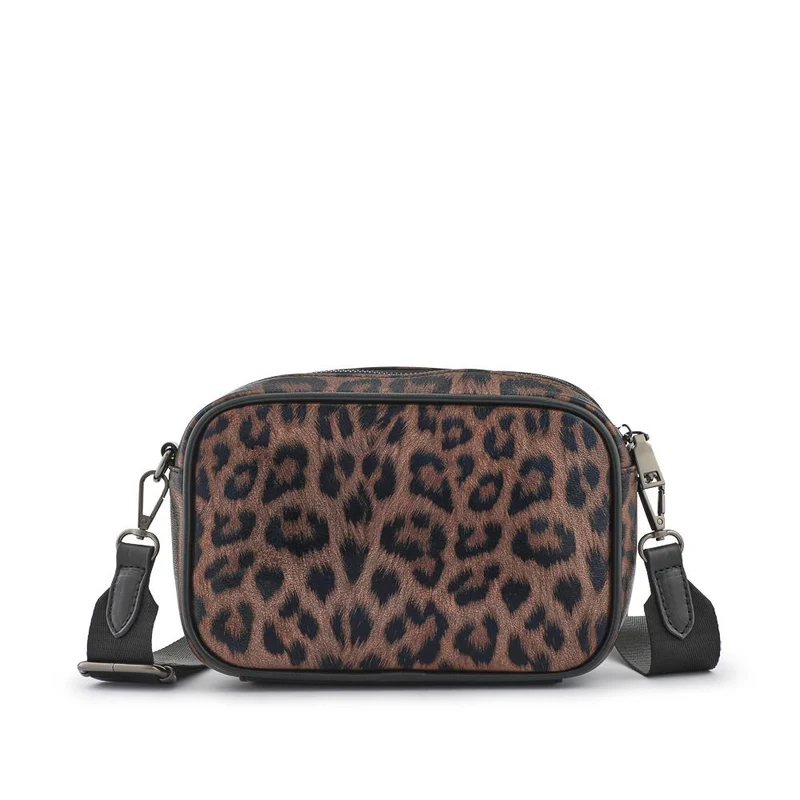 Zip Up Shoulder Bag - RIM38003 / 324 471 - Brown Leopard