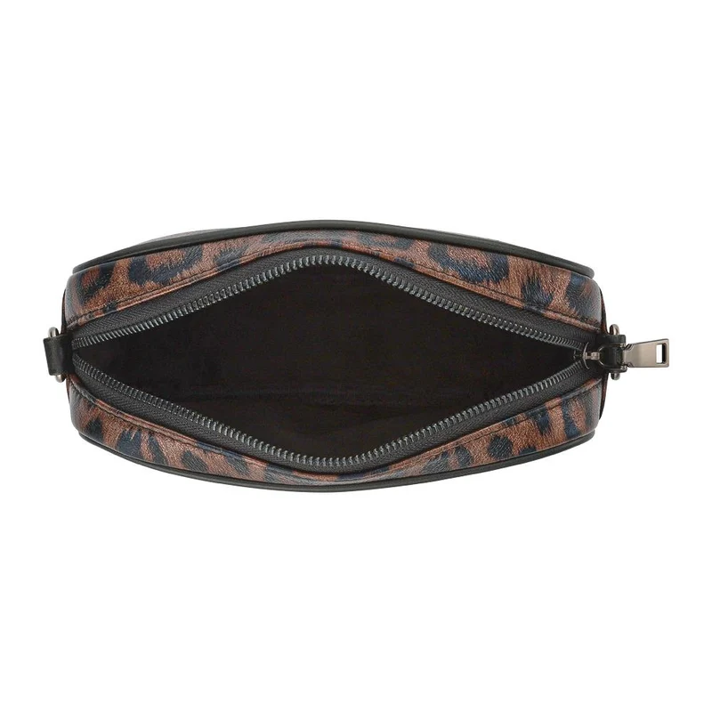 Zip Up Shoulder Bag - RIM38003 / 324 471 - Brown Leopard