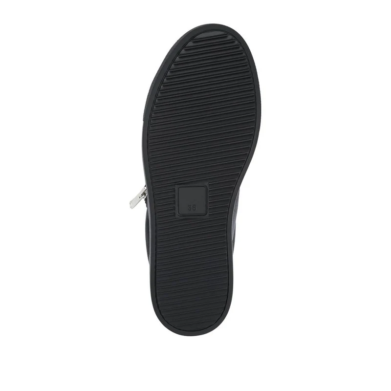 Wide Fit Leather Zip & Lace Trainers - ULUTA42000 / 328 391 - Black