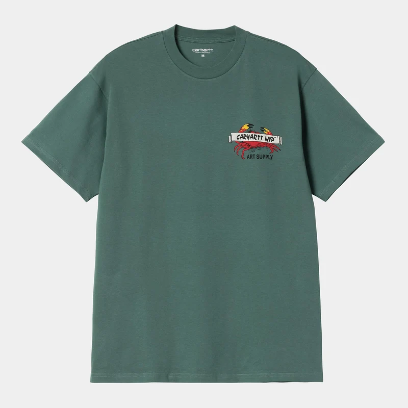 Carhartt WIP Herren Krabbenfarbe T-Shirt | Silberkiefer