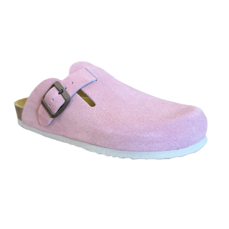 Plakton Gibraltar Wildleder-Pantoletten - Rosa