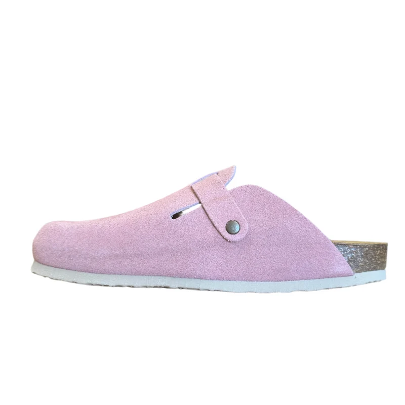 Plakton Gibraltar Wildleder-Pantoletten - Rosa