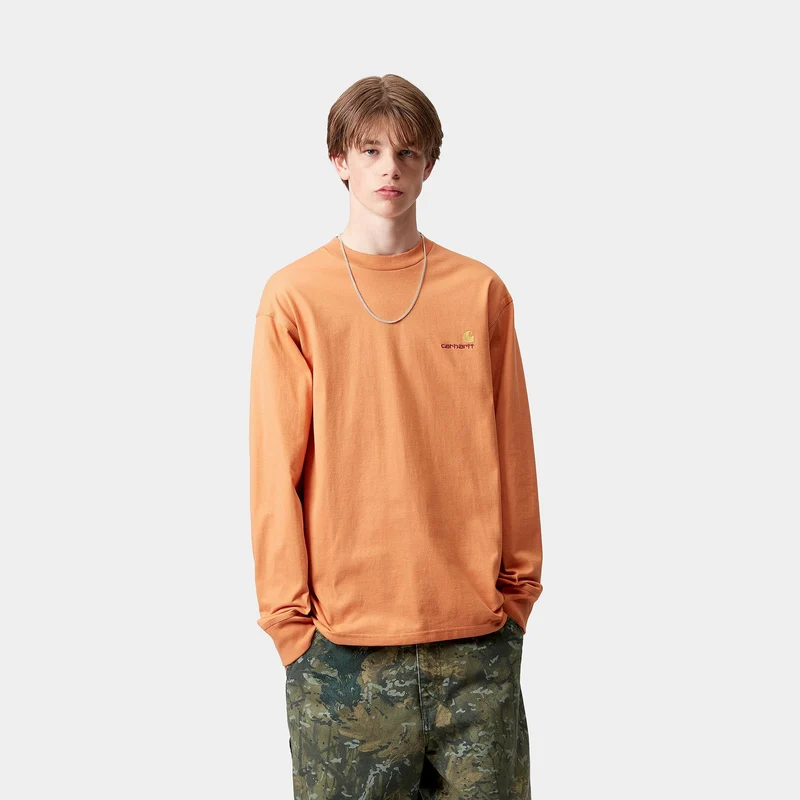 Carhartt WIP Herren American Script Langarm-T-Shirt | Redhaven