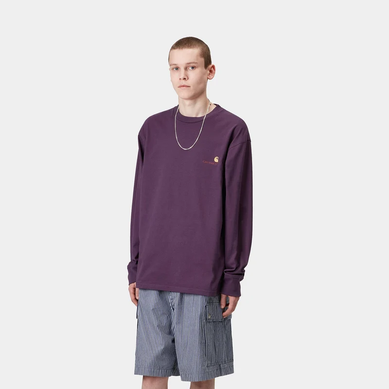 Carhartt WIP Herren American Script Langarm-T-Shirt | Huckleberry