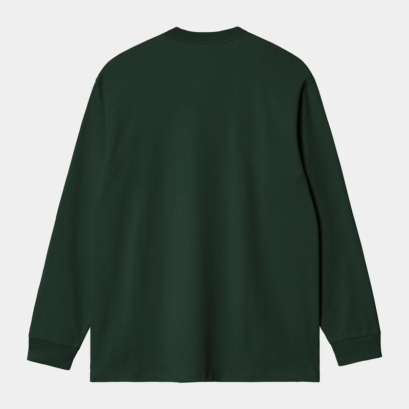 Carhartt WIP Herren American Script Langarm-T-Shirt | Nadelbaum