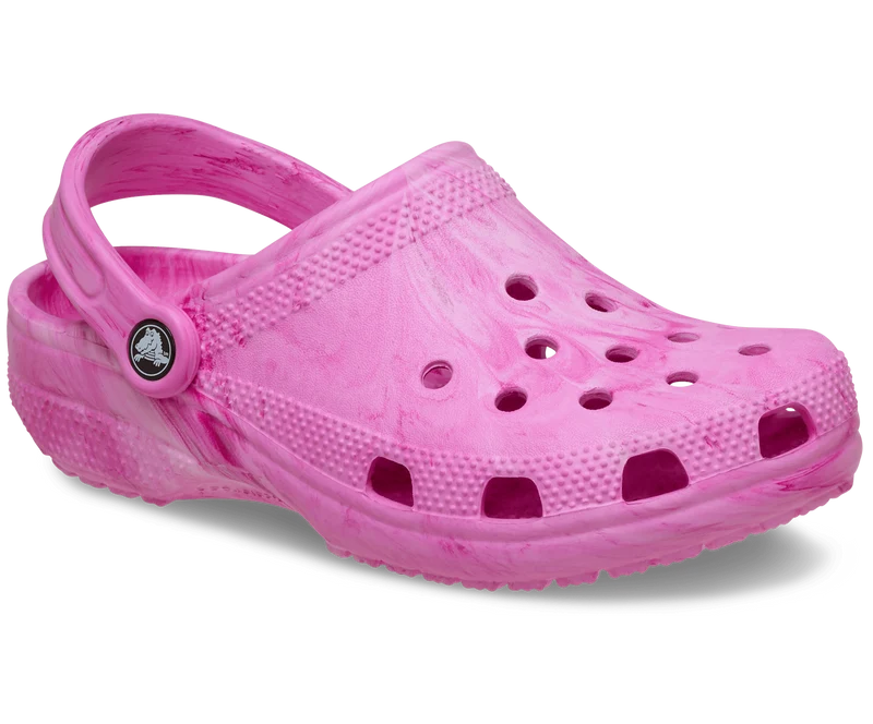 CROCS Kinder Klassischer Aquarell Marmorierter Clog | Rosa Wirbel