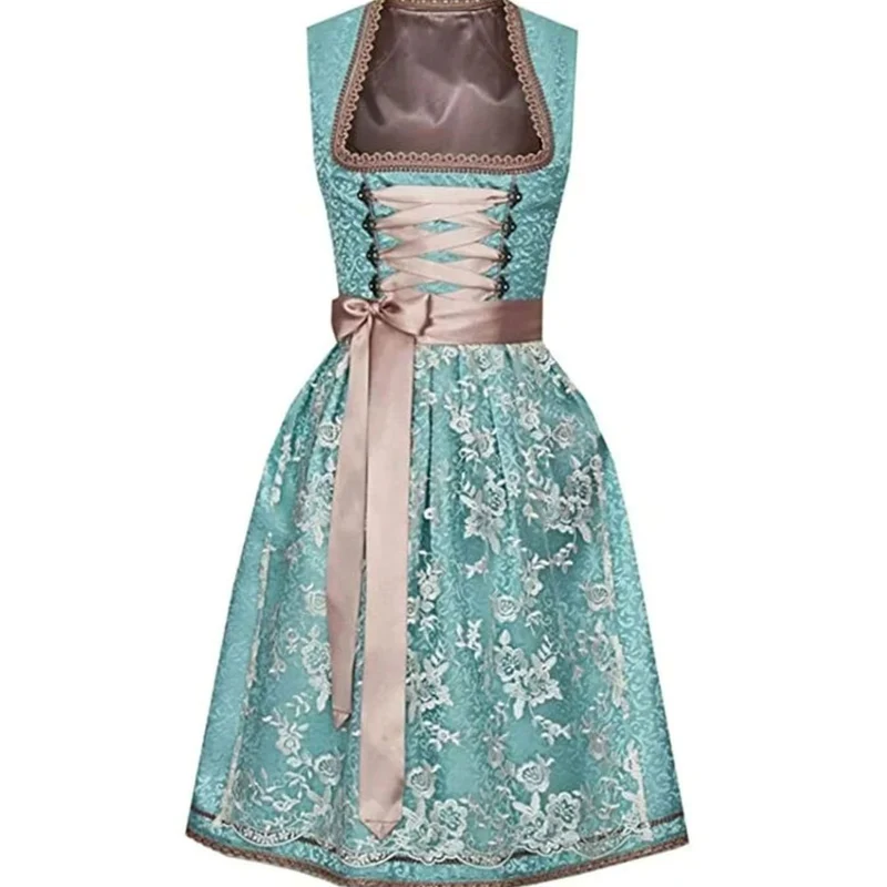 Johanna | Damen Oktoberfest Dirndlkleid Trachtenkleid mit Spitzenschürze