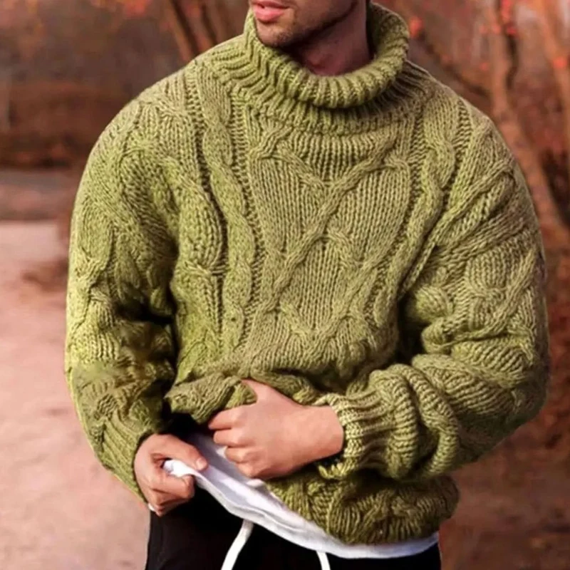 Fabian | Herren Grobstrick Rollkragenpullover für den Winter