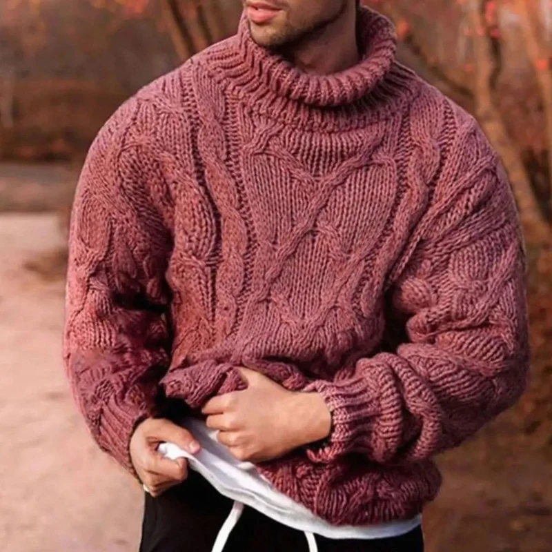 Fabian | Herren Grobstrick Rollkragenpullover für den Winter
