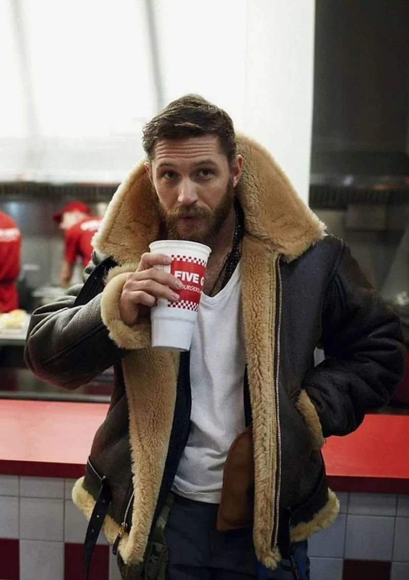 Niklas | Herren Lammfell-Fliegerjacke mit Reißverschluss klassischer Aviator-Schnitt