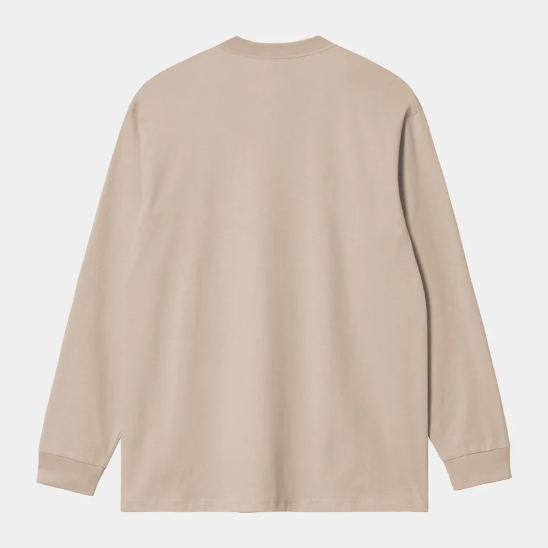 Carhartt WIP Herren American Script Langarm-T-Shirt | Fleur De Sel